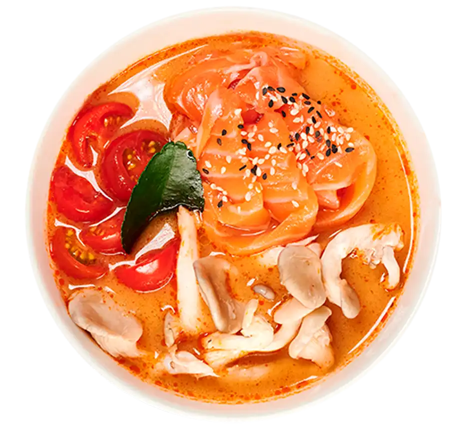 Том Ям з лососем