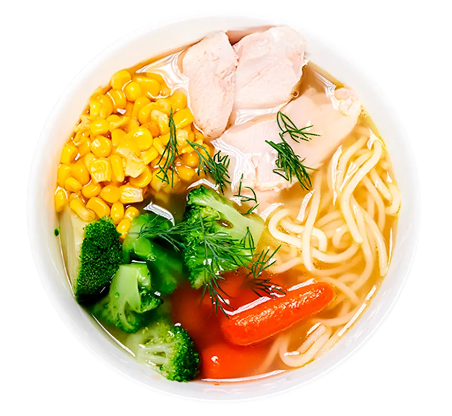 Торі рамен з куркою та броколі