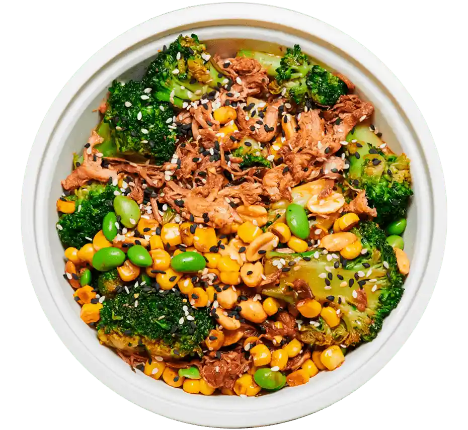 Wok-боул з броколі та свининою