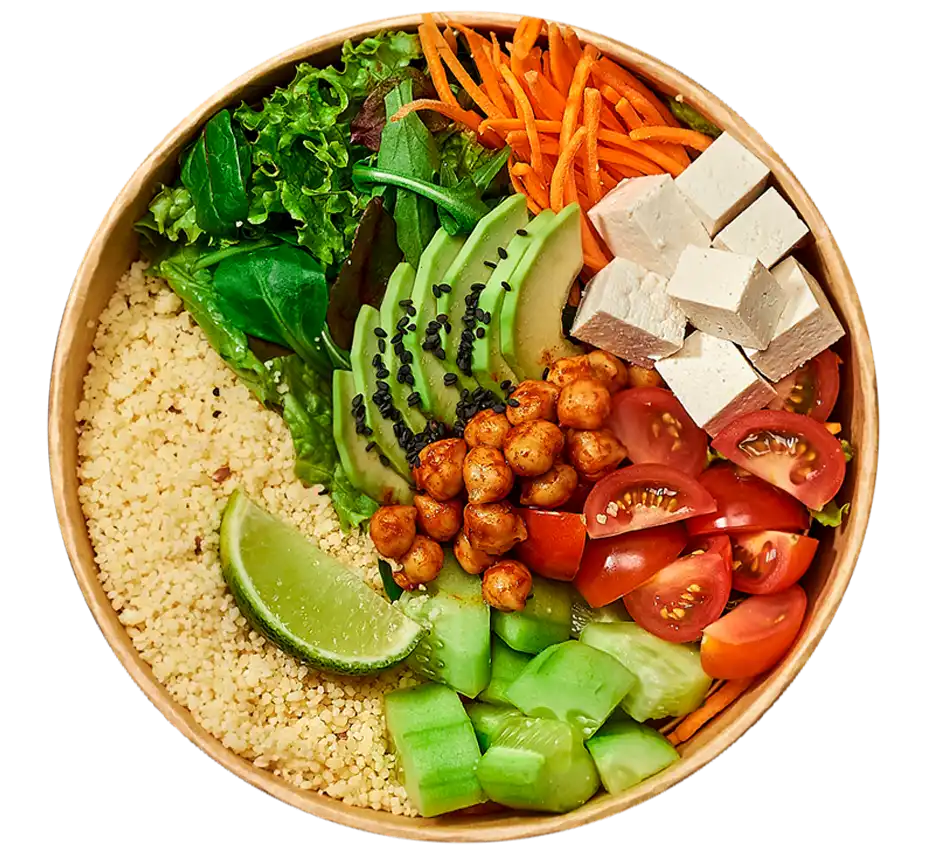 Боул веганський з нутом та авокадо