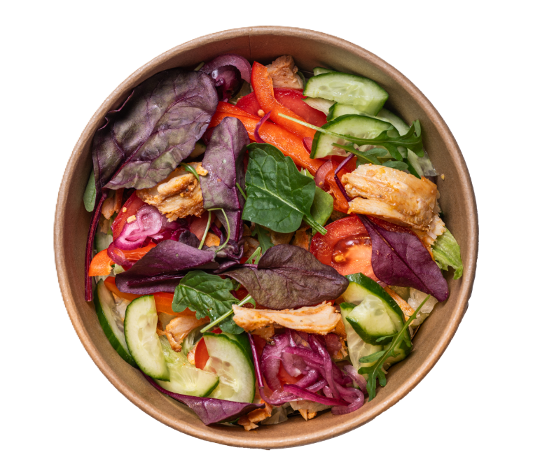 Салат з куркою кебаб