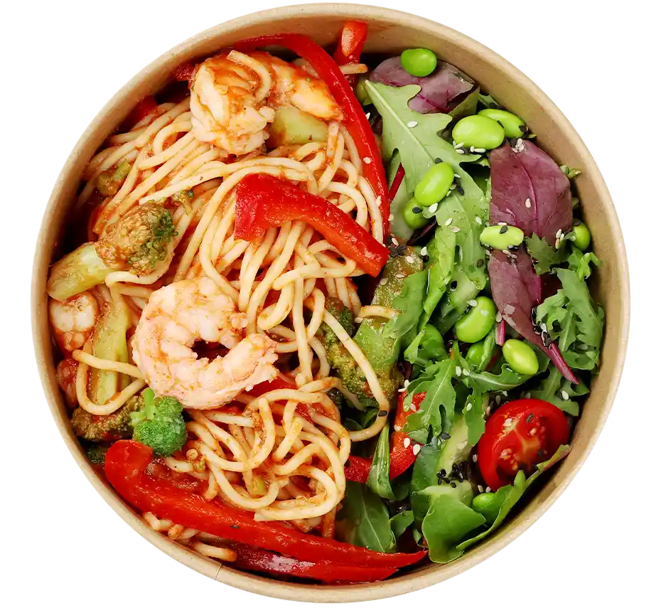 Паста-боул з креветками