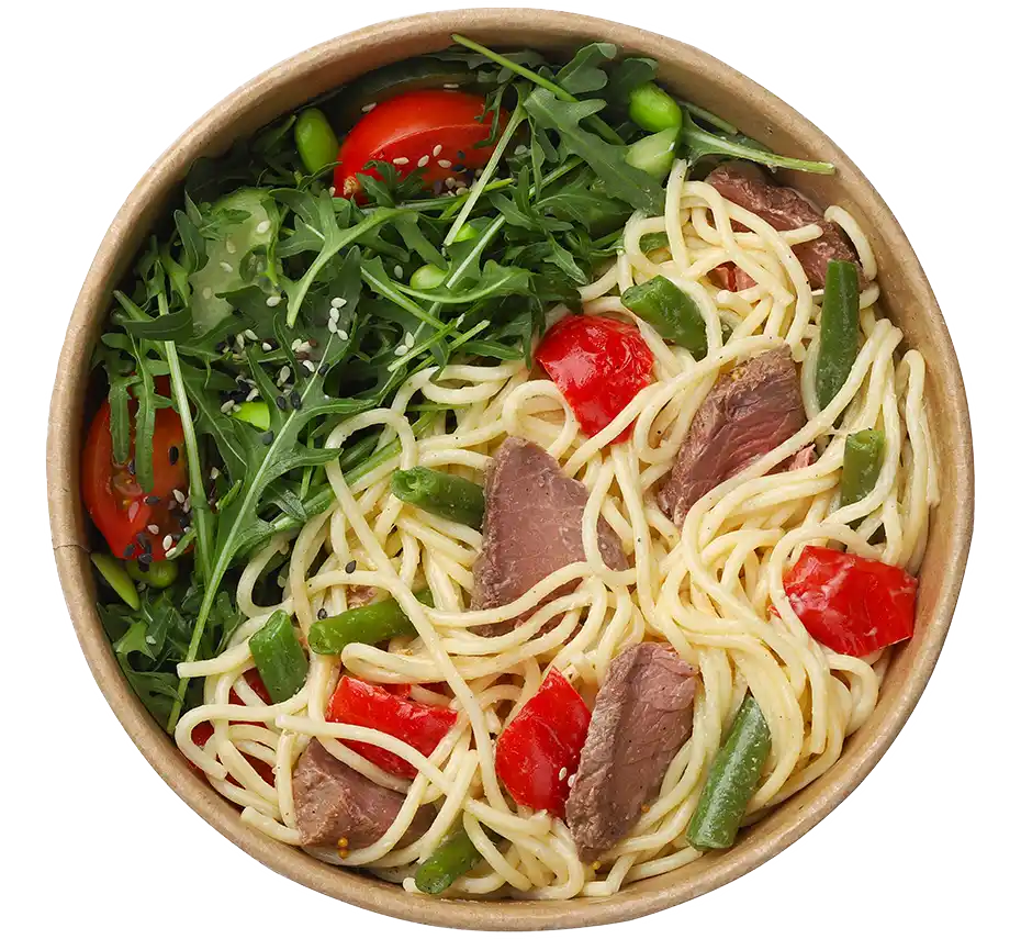 Паста-боул з яловичиною